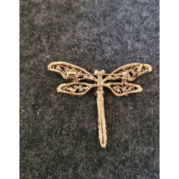 Art nouveau dragonfly brooch/Pendant with pink and green detail. - Picture 3 of 4